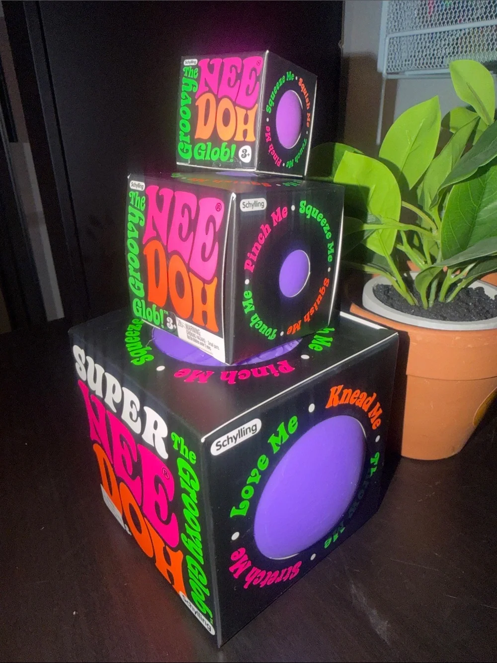 Schylling Super NeeDoh Groovy Globe – Purple Stress Toy